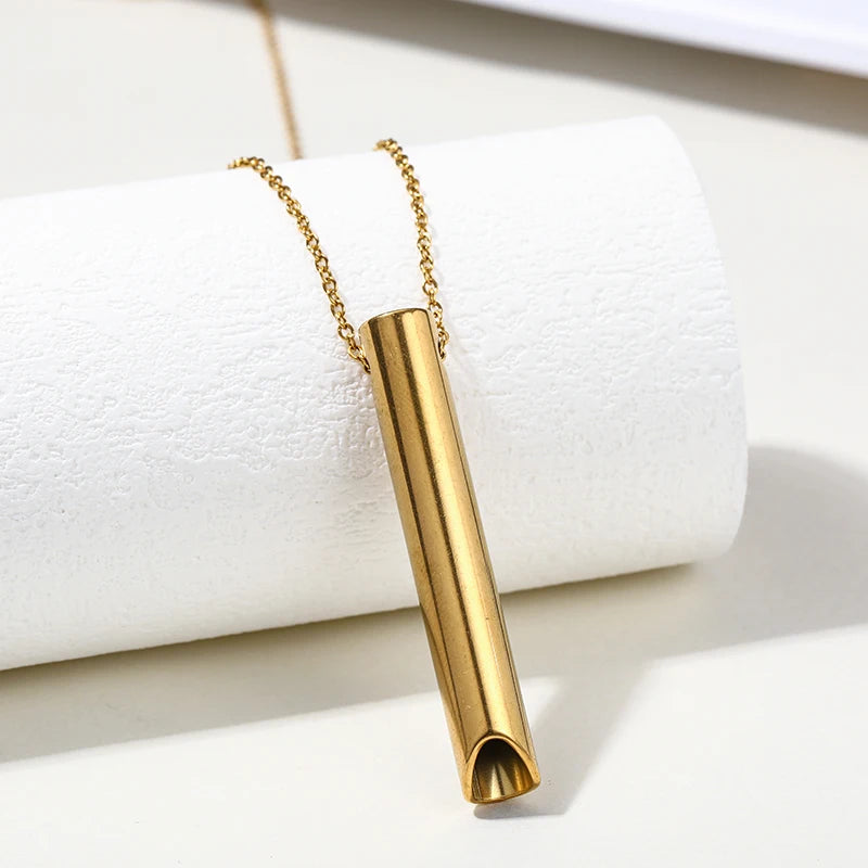 Anti Anxiety Breathing Necklace Gold