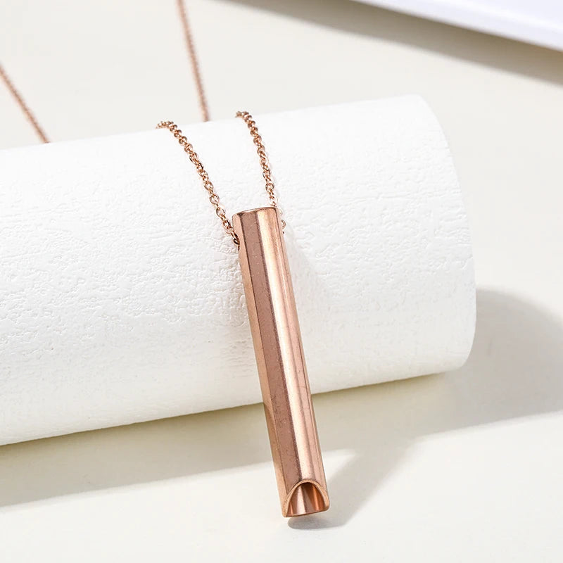 Anti Anxiety Breathing Necklace Rose Gold